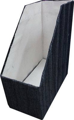 63% OFF on Indha Craft IC Recycled Paper 1 Compartments Card Board, Denim Magazine Holder(Blue)