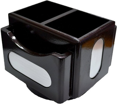 

Jaycoknit 3 Compartments Wood Pen Holder(Brown)