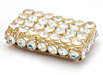 

Kaarigar 1 Compartments Crystal Visiting Card Box(White)