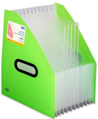 

Solo 13 Compartments Polypropeylene Plastic Desktop Expanding Document Holder(Frosted Green)