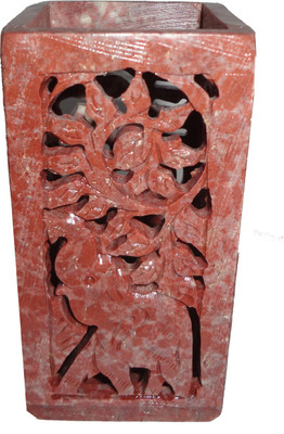 

Avinash Handicrafts Square 1 Compartments Soap Stone Pen Stand(Multicolor)