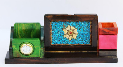 

Craft Junction 1 Compartments Wooden Pen stand(Multicolor)