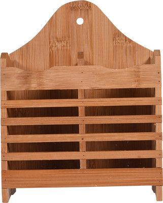 

HnD 2 Compartments Wooden Pen Stand(Brown)