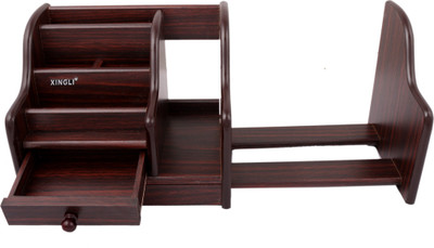 

Xingli 5035 7 Compartments Wood Desk Organizer(Brown)
