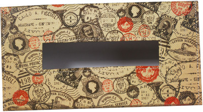 

The Crazy Me Take Me Back Stamps 1 Compartments Eco-Friendly leatherette Tissue Box Holder(Multicolor)