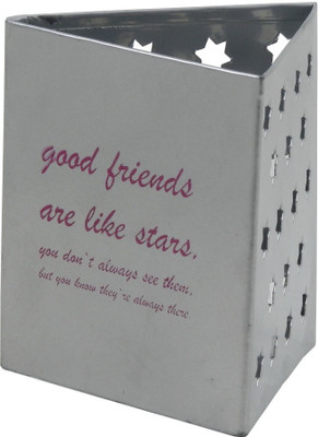 

Gaarv Punch 1 Compartments Mild Steel Pen Stand(Silver)