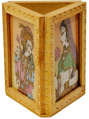 

Sovam Wooden 1 Compartments Wooden Pen Stand(Brown)
