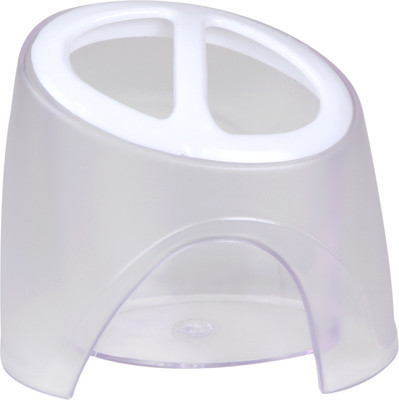 

CSM 2 Compartments Plastic Pen Stand(White)