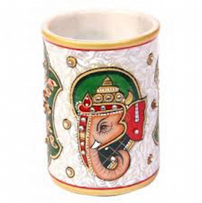 

KSC International 1 Compartments Marble PEN Holder(Multicolor)