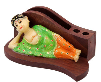 

JaipurCrafts 3 Compartments Wooden Pen Holder(Multicolor)