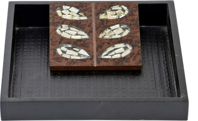 

Aarav Designs 1 Compartments Wooden Tissue Holder(Black, Brown)