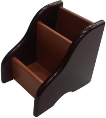 

Onlineshoppee Cac 2 Compartments Wooden Mobile Holder(Brown)