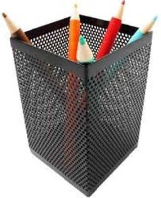 

Onlineshoppee CAC 1 Compartments Metal Pen Stand(Black)