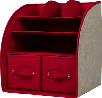 

JMD Creation 7 Compartments Nylon, Jut Desk Organizer(Red)