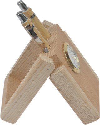

Artist Haat 1 Compartments Wood Pen Holder(Brown)