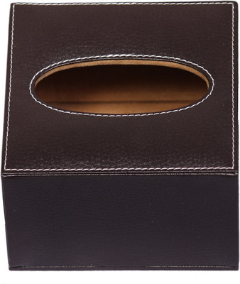

Leatherworld 1 Compartments PU Leather Tissue Box(Brown)