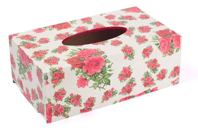 

IAM 1 Compartments Wood Tissue Box(Red)