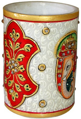 

Jaipurikala Rajasthani Series 1 Compartments Marble Pen Stand(Multicolor)