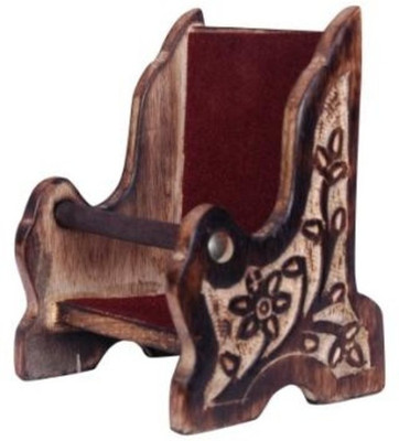 

Onlineshoppee CAC 1 Compartments Wooden Mobile Holder(Brown)