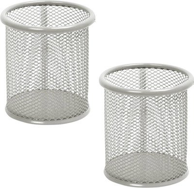 

Stealodeal 1 Compartments Metal Pen holder(Grey)