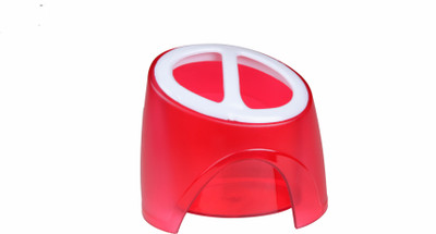 

CSM 2 Compartments Plastic Pen Stand(Red)
