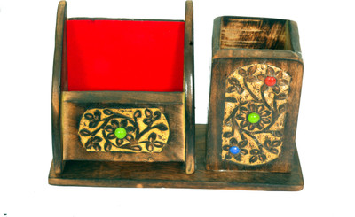 

Craft Trade 2 Compartments Wood Desktop Case(Multicolor)