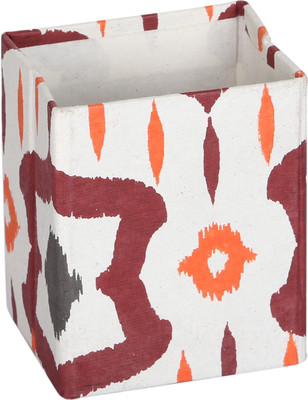 

Rajrang 1 Compartments Hand Made Paper Pen Stand(White)