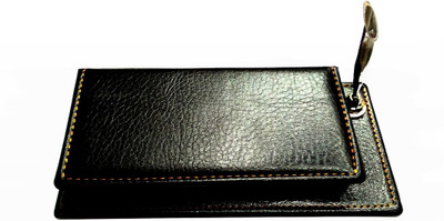 

Palakz 4 Compartments Rexine, Plastic Memo Pad(Black)