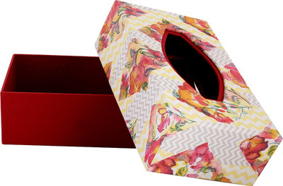 

Rajrang 1 Compartments Handmade Paper & Cardboard Tissue Paper Box(White)