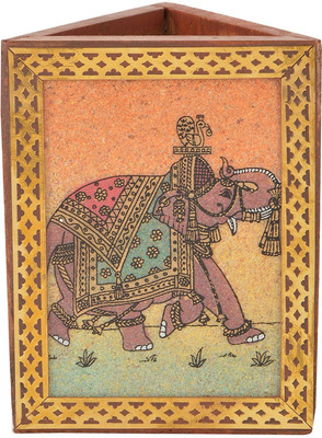 

ALISHA TRADING COMPANY 1 Compartments Wood Pencil Holder(Multicolor)