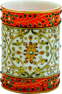 

Kriti Creations Meenakari 1 Compartments Stoneware Pen Holder(Multicolor)