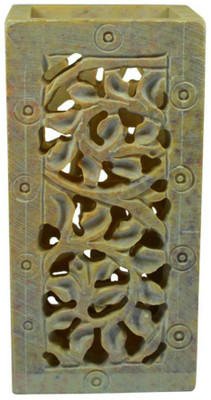 

Cratly 1 Compartments Stone Pen Holder Made of Stone(Grey, Multicolor)