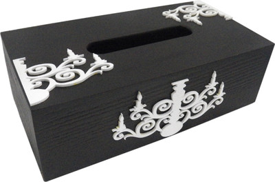

Aradhana Arts 1 Compartments Wood Tissue Box(Black)