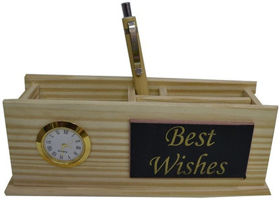 

Jaycoknit 4 Compartments Wood Pen Holder(Brown)