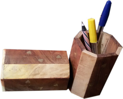

R R HANDICRAFT 1 Compartments wood PEN BOX 10(Brown)