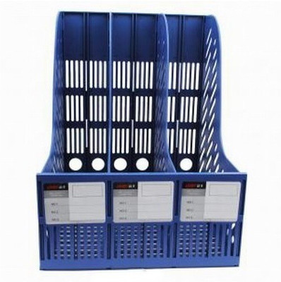 

Usign Tukins 2 3 Compartments Plastic Magazine Rack(Blue)