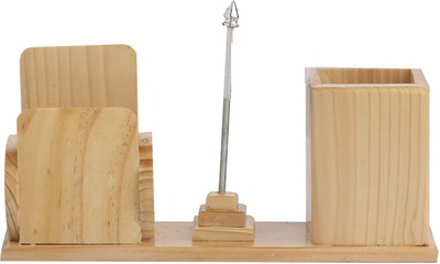Pinkspark 3 Compartments Pine wood solid wood(ALMOND)