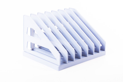 

Chrome 7 Compartments Plastic File Holder(Blue)