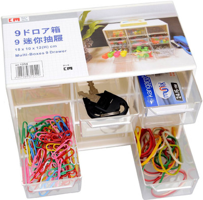 

Casabella 9 Compartments ABS, Acrylic Desk Organizer(White)