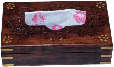 

Univ 1 Compartments Wooden Tissues Paper Holder(Brown)