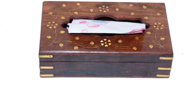 

Univocean 1 Compartments Wooden Tissues Paper Holder(Brown)