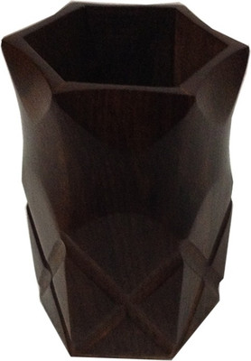 

Mavi 1 Compartments Wooden Pen Jar(Brown)