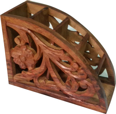 

VISHAL INDIA MART 4 Compartments Wood remote holder(Brown)