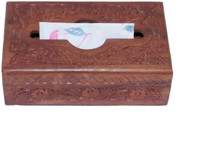 

Univocean 1 Compartments Wooden Tissues Paper Holder(Brown)