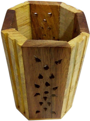 

CraftEra 1 Compartments Wooden Pen Stand(Brown)