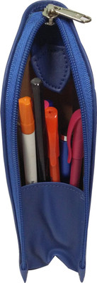 

Essart 1 Compartments Leather Pencil Case(Blue)