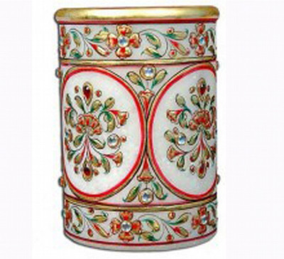 

KSC International 1 Compartments Marble PEN Holder(Multicolor)