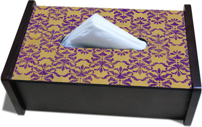 KOLOROBIA 1 Compartments Wooden Tissue Box(Brown)