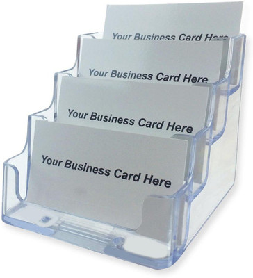 

Kebica 4 Compartments Plastic Card Holder(Transparent)
