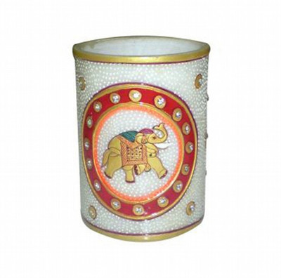 

KSC International 1 Compartments Marble PEN Holder(Multicolor)